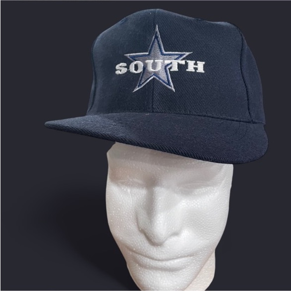 Lot of 3 Dallas Cowboy style Blue & Navy Caps with Star Embroidery